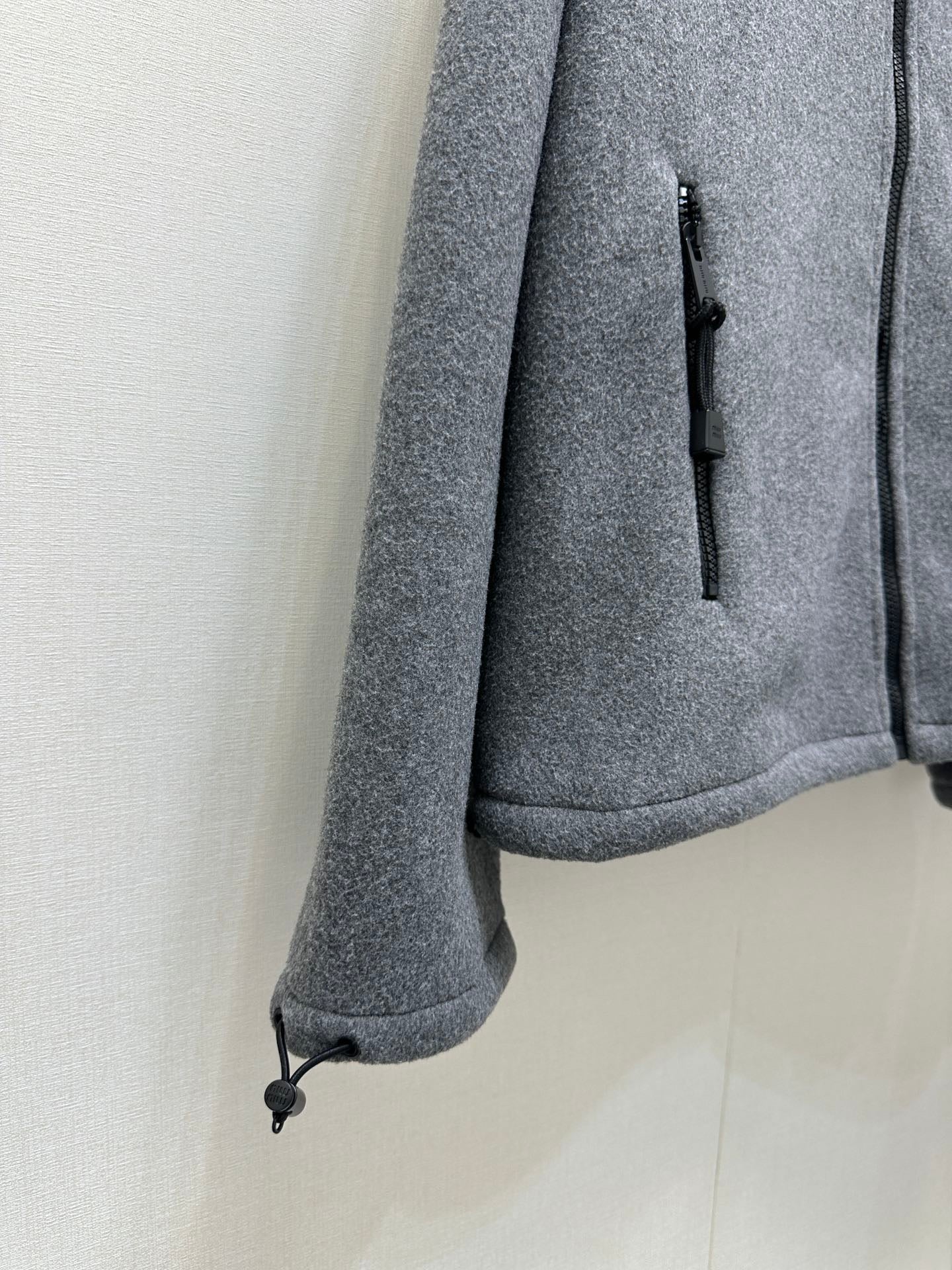 Miumiu 2026 Fleece Sweatshirt Grey Polyester