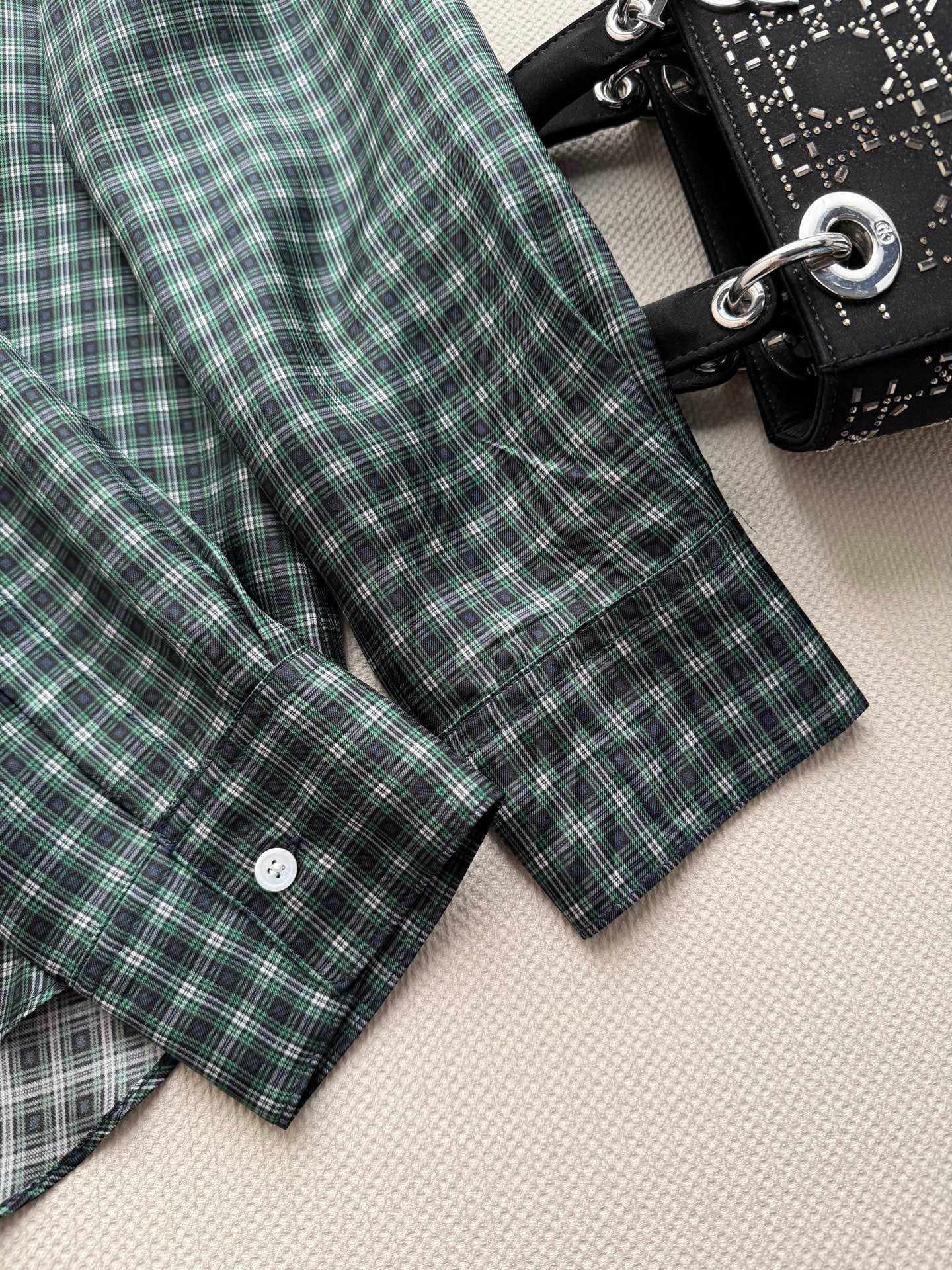 Dior 2026 Bow Shirt Green Cotton