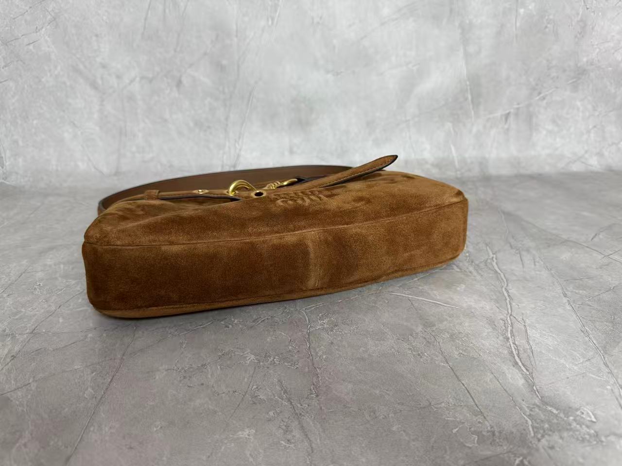 Miu Miu 2026 Aventure Bag 33cm Brown Suede Leather