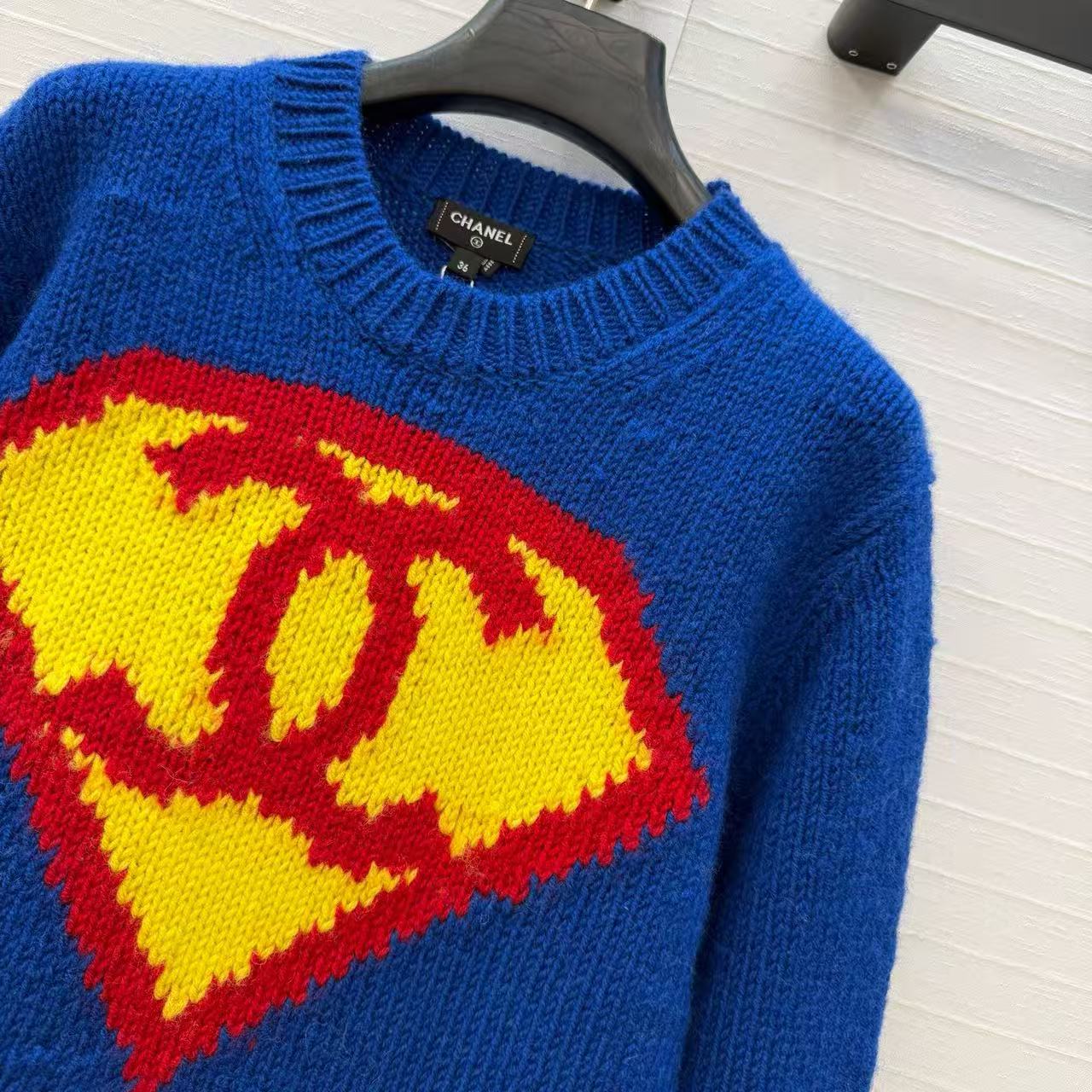 Chanel 2026 Sweater Blue Red Yellow Cashmere