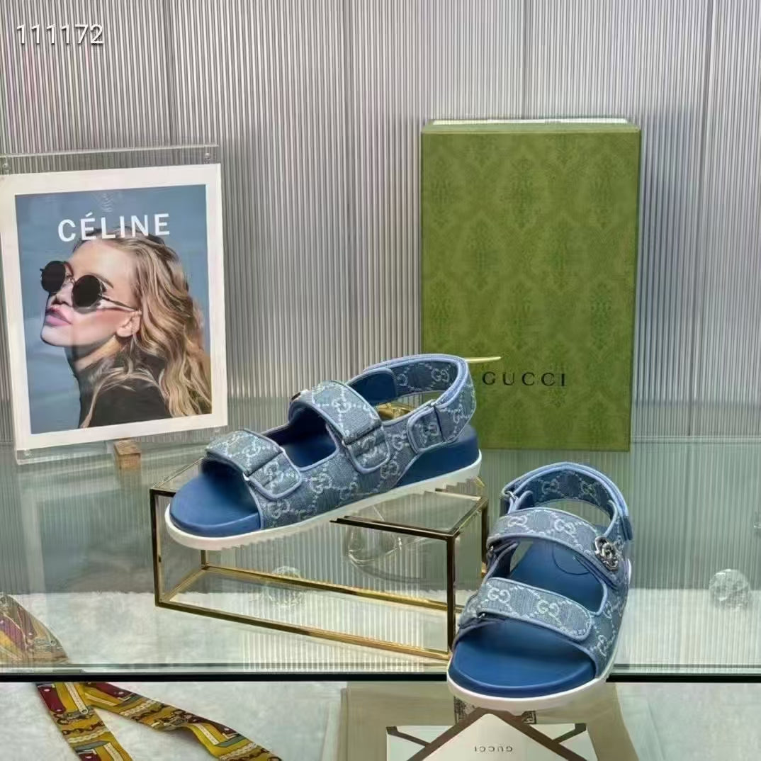 Gucci 2026 GG Pattern Sandal Canvas Leather