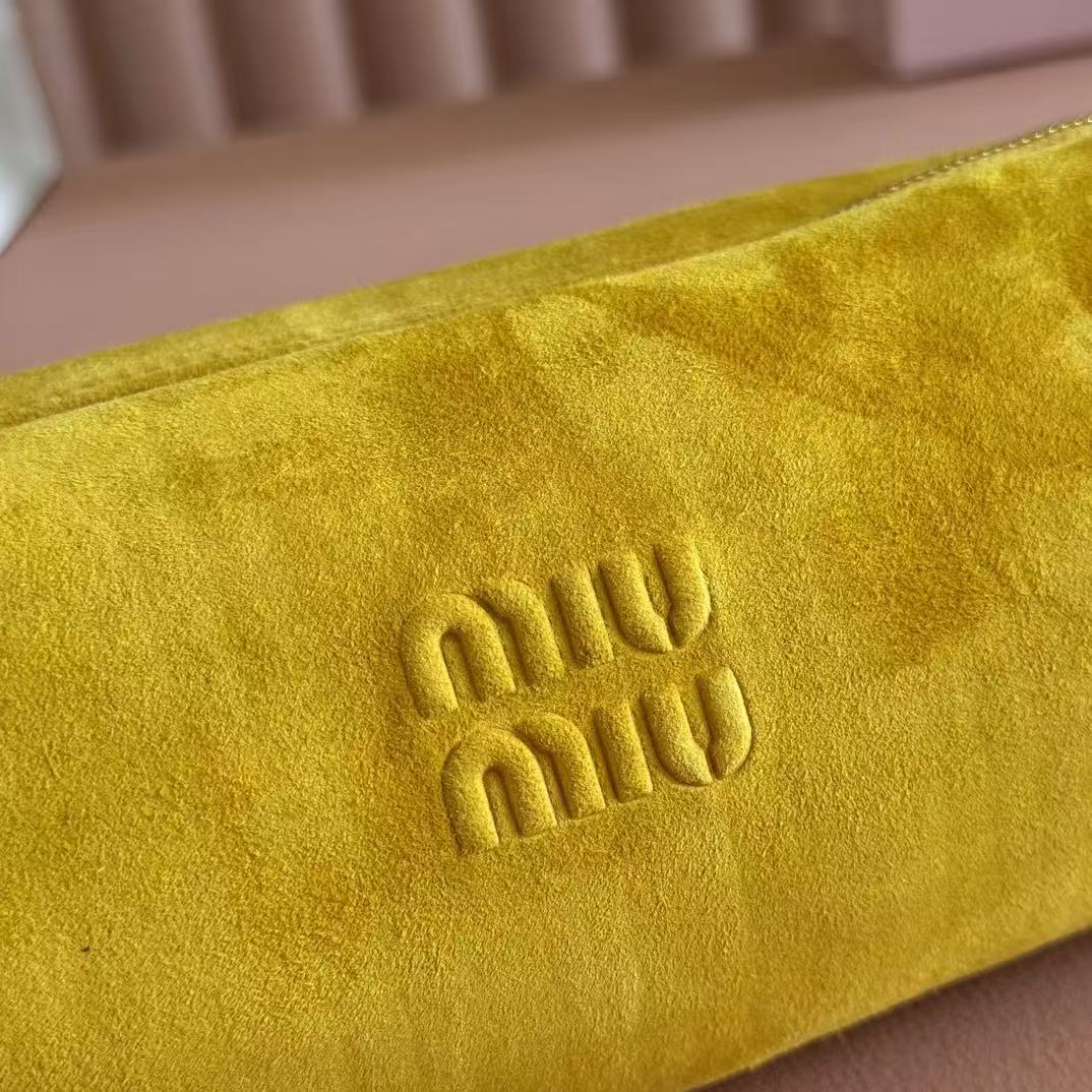 Miumiu 2026 Bag 22cm Suede Canvas Leather