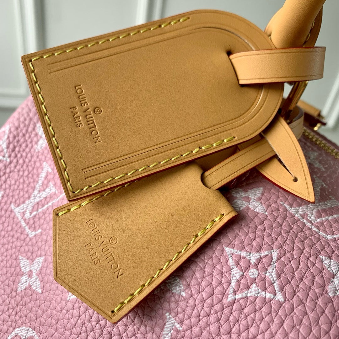 LV 2026 Speedy Bandouliere Bag 25cm Pink Cowhide