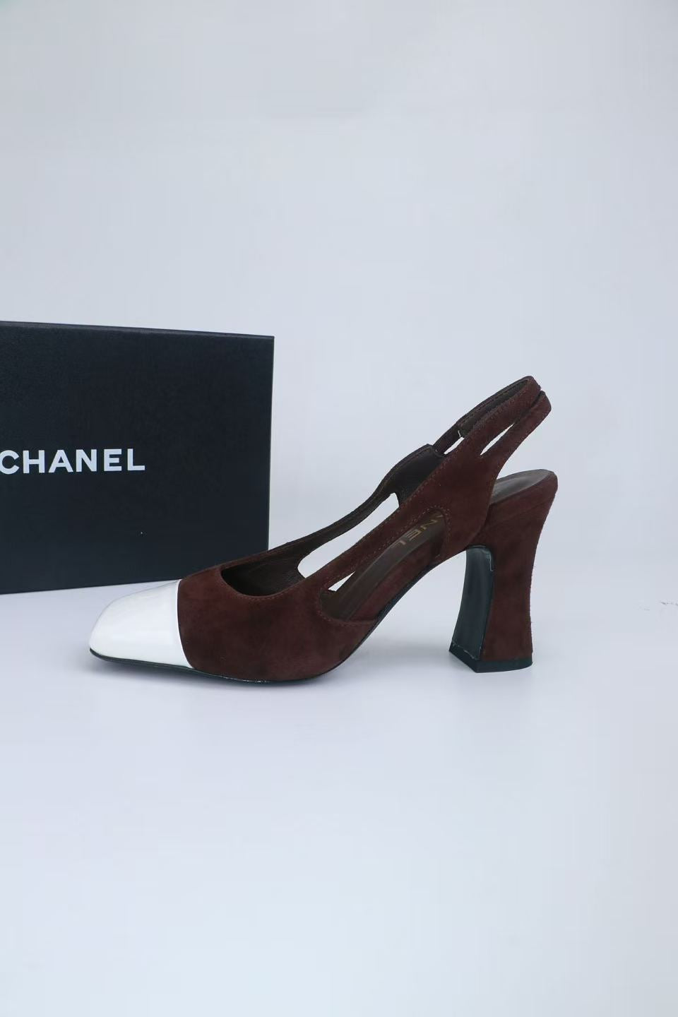Chanel 2026 Slingback 90mm Brown Suede