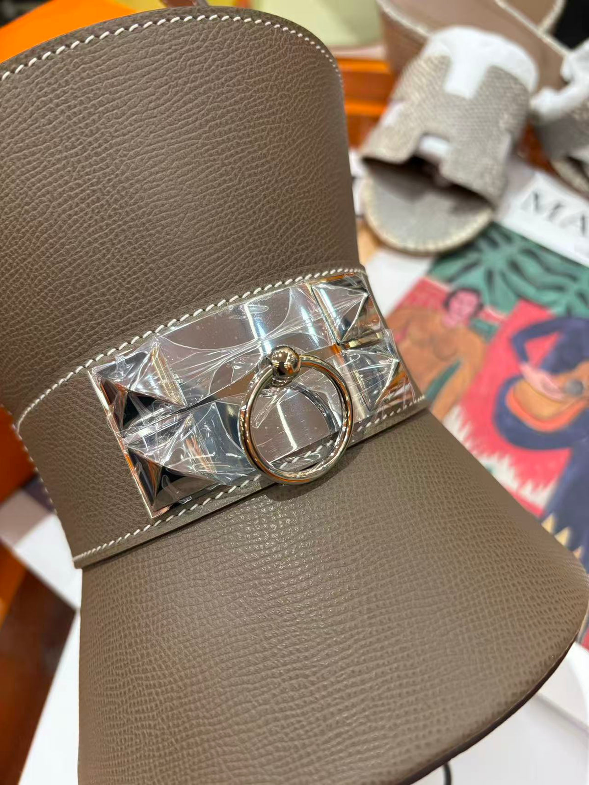 Hermes 2025 Medor Bag Etoupe Epsom Calfskin