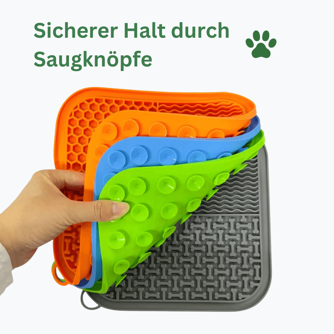strukturierter licknapf für hunde zur beruhigung und beschaeftigung