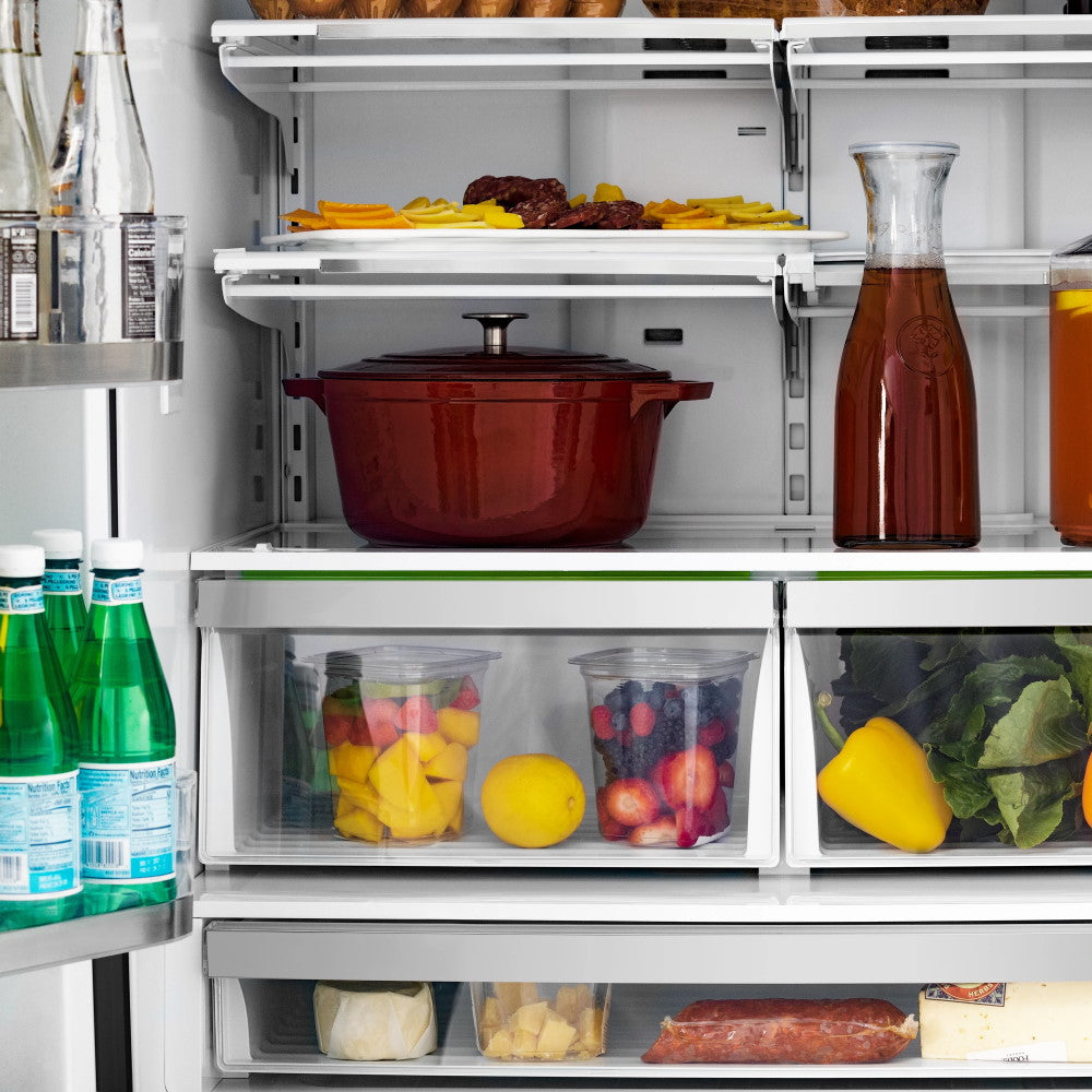 ZLINE 36" 22.5 cu. ft Freestanding French Door Refrigerator with Ice Maker in Fingerprint Resistant Stainless Steel (RFM-36)