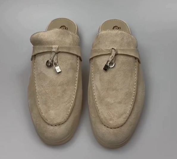 LP CHARMS WALK BABOUCHE LOAFERS BEIGE SUEDE