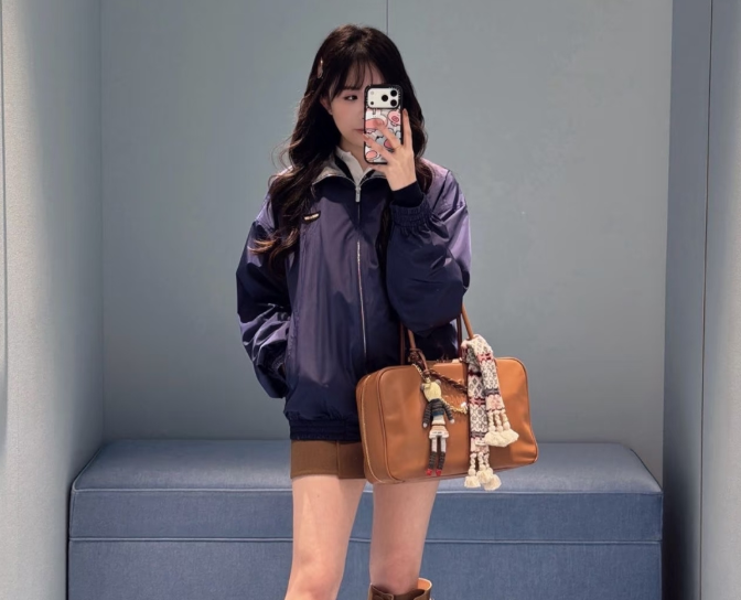 Miumiu 2026 Jacket Blue Nylon Polyester