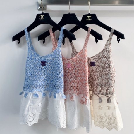 Chanel 2026 Camisole Brown Blue Red Wool Cashmere 149486