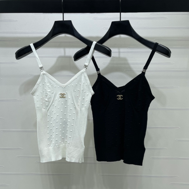 Chanel 2026 Camisole Black and White Cotton