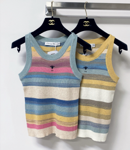 Dior 2026 Multicolor Vest Wool Cotton 529388