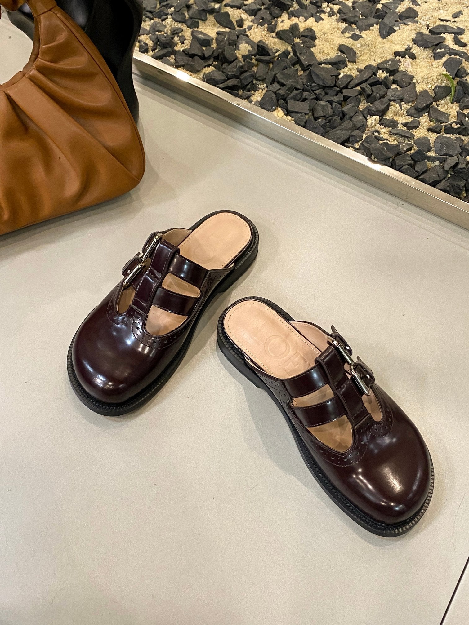 Loewe Campo Mary Jane Mule Multicolor Cowhide