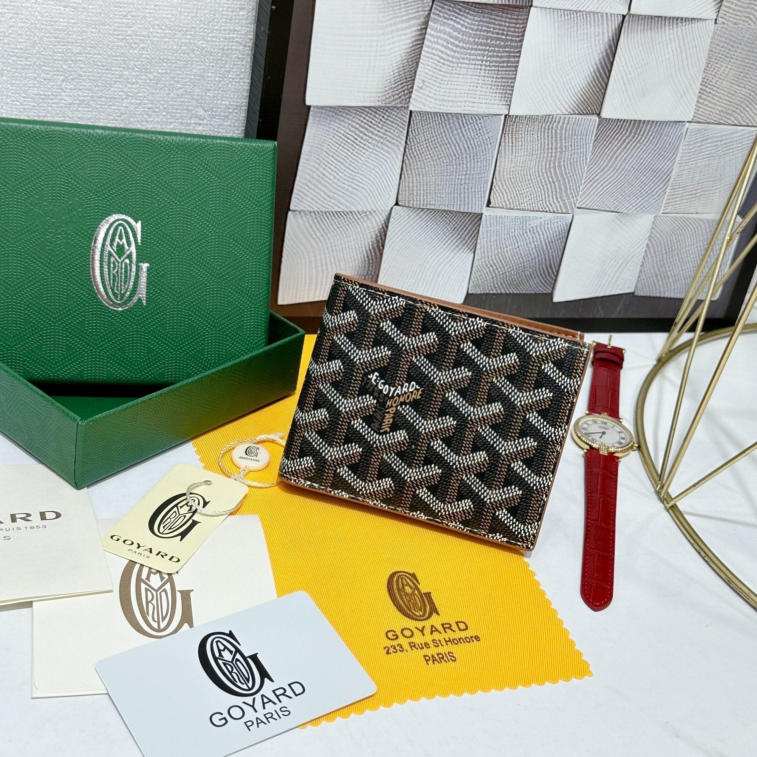 Goyard 2026 Victoire Bifold Wallet  11cm Canvas Cowhide