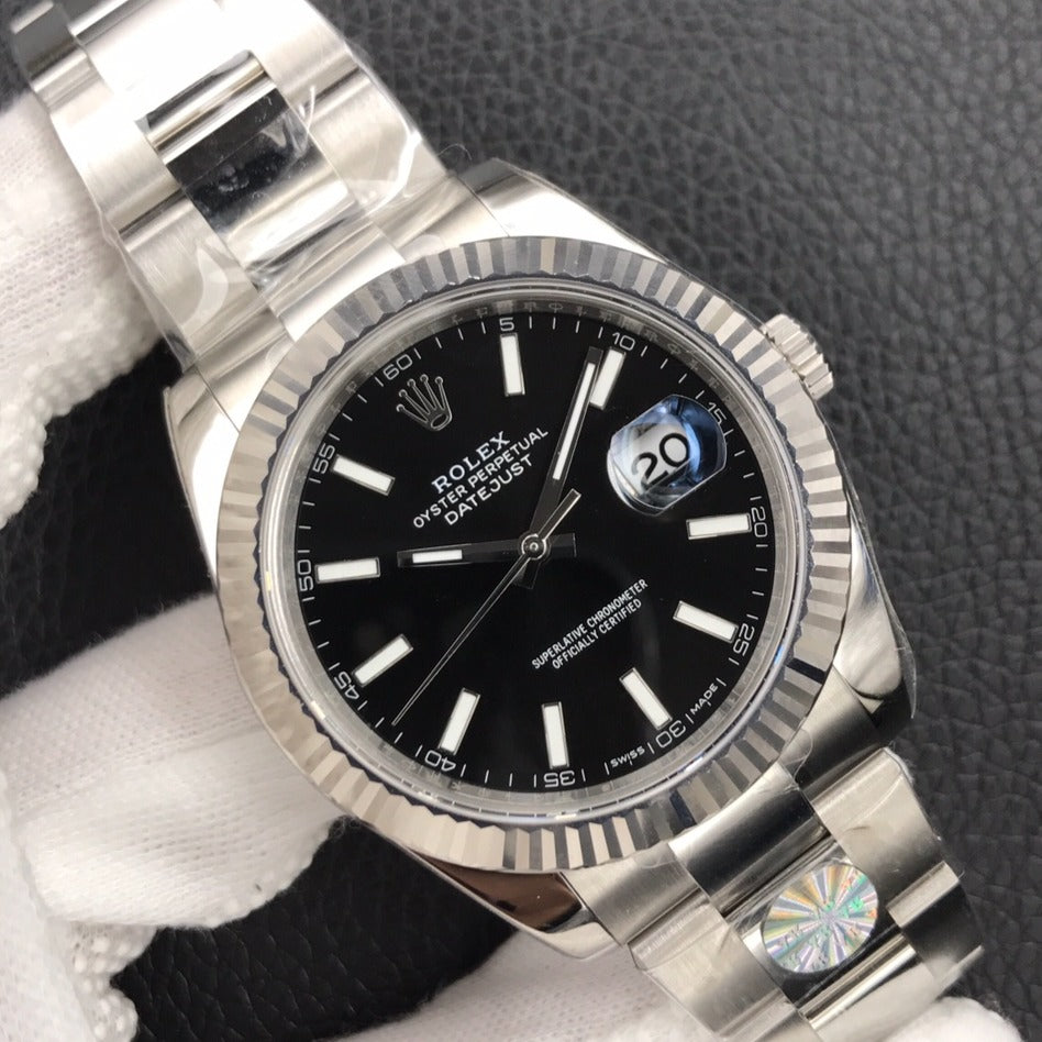 DATEJUST 41MM STAINLESS STEEL BLACK DIAL