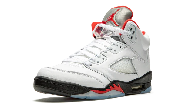 Nike Air Jordan 5 Retro Ivory Red Suede Leather
