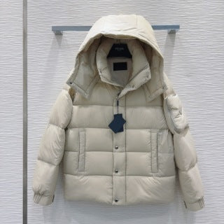 Prada 25 Down Jacket Beige and Black Polyamide Elastan
