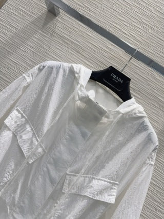 Prada 25 Jacket and Skirt White Polyester