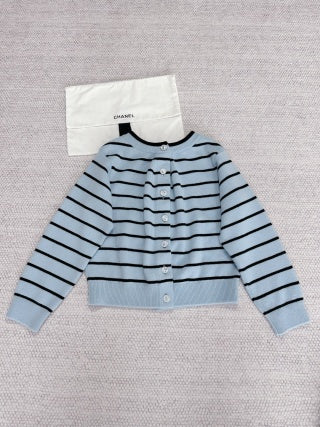 CC 25 Striped Cardigan Cashmere
