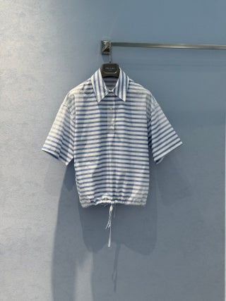 Prada 25 Striped Set Blue mix White Cotton