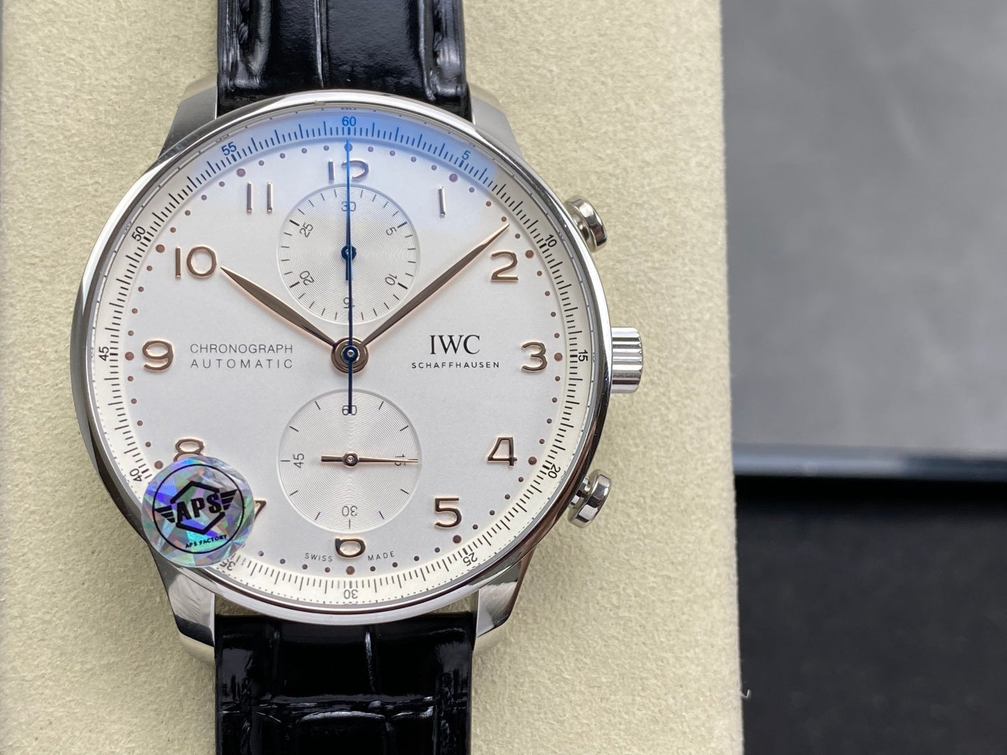 IWC Portuguese Chronograph 41mm Steel Case Leather