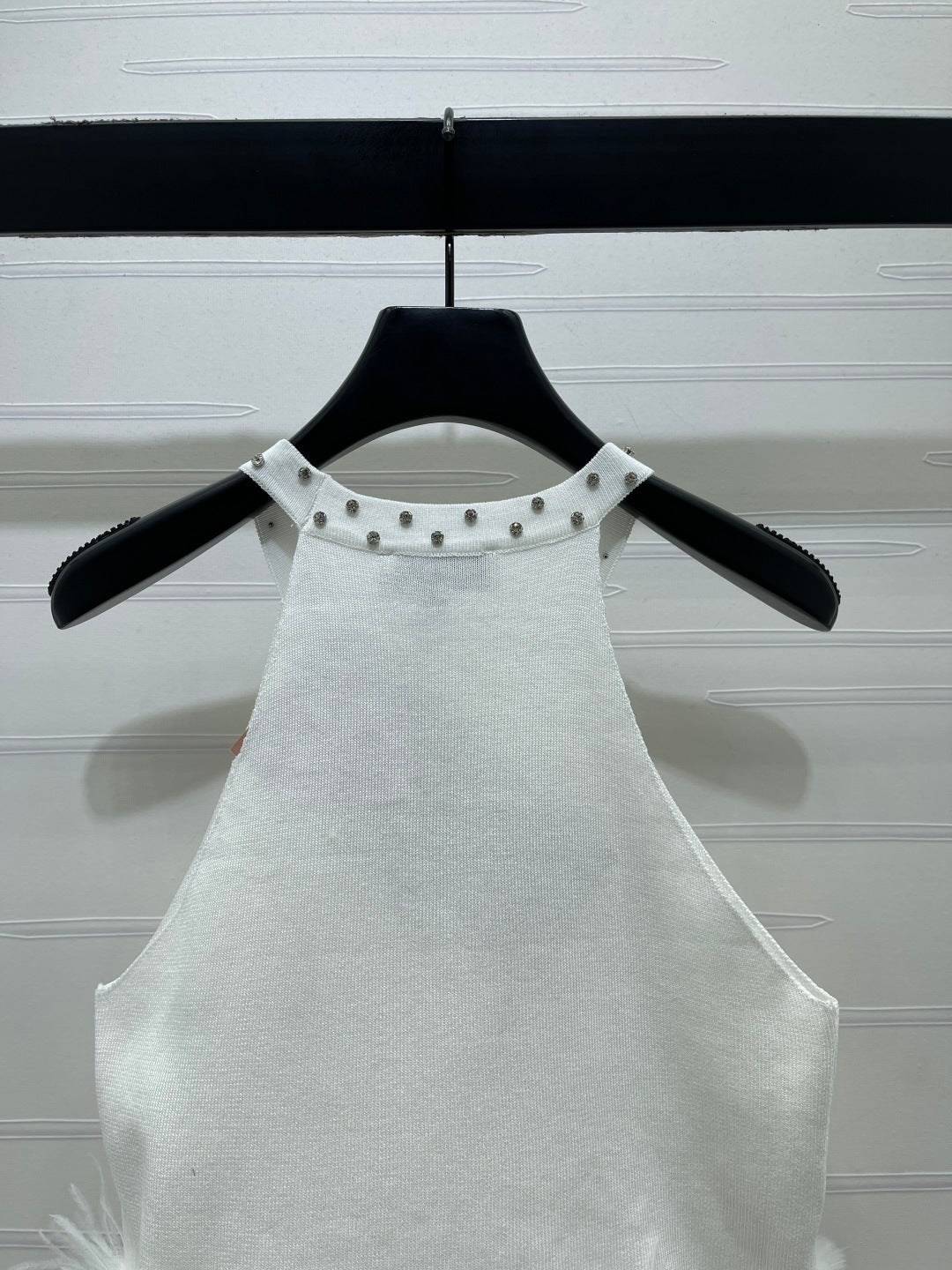 Miumiu 2026 Rhinestone Knit Vest Wool Cashmere 356496