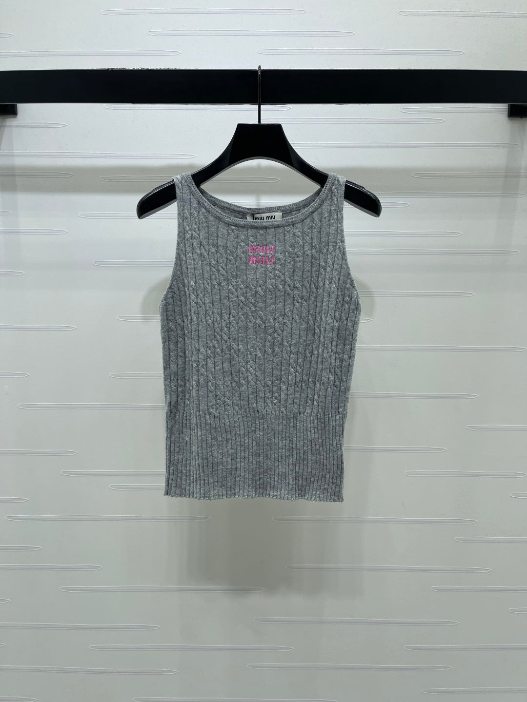 Miumiu 2026 Vest White and Gray Wool