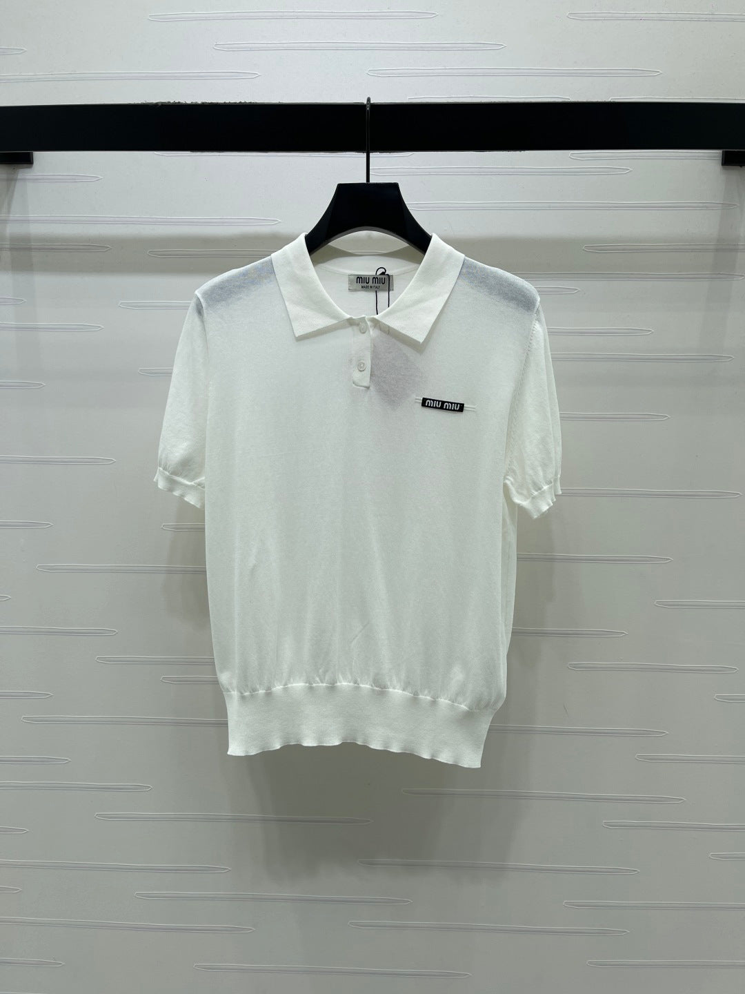 Miumiu 2026 Polo Shirt White Gray Blue Pink Cashmere