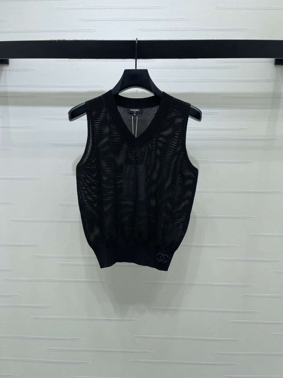 Chanel 2026 Vest Black and White Silk Polyester 136355
