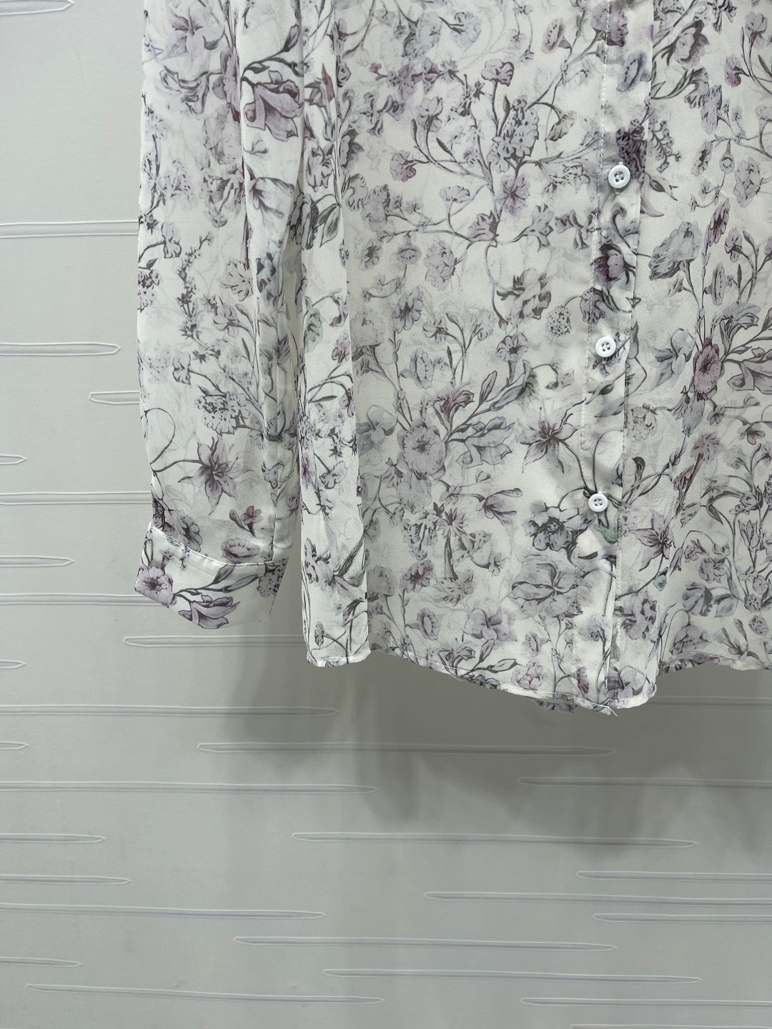 Dior 2026 Printed Sheer Long-Sleeve Shirt Polyester 392641