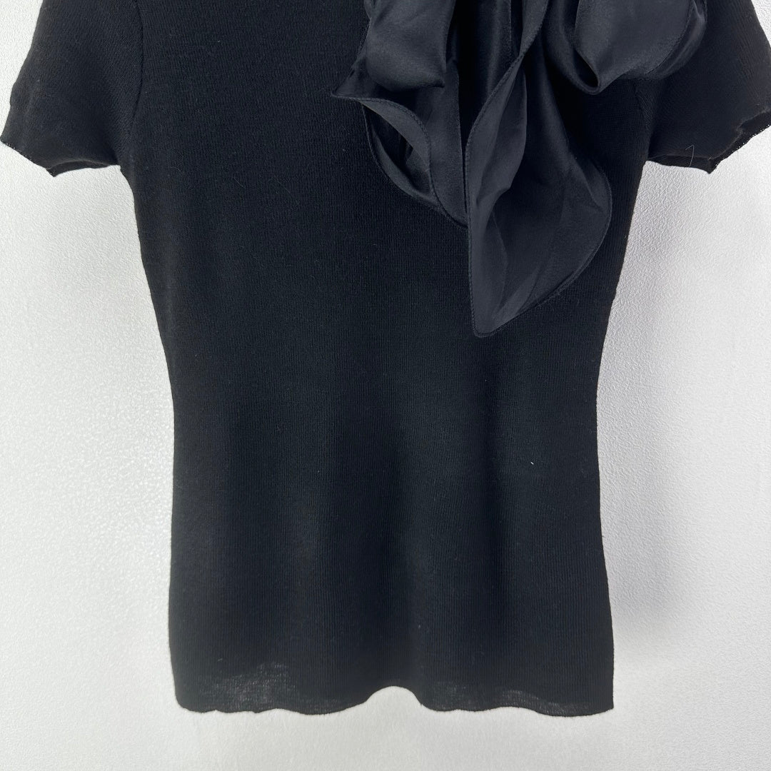 Chanel 2026 Knit Top With Bow Tie Viscose Nylon 361048