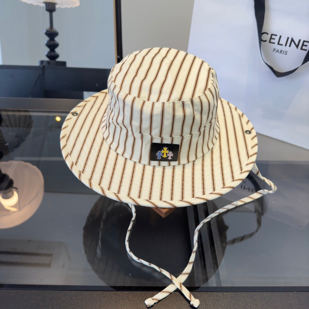 Chrome Hearts Striped Bucket Hat 240572