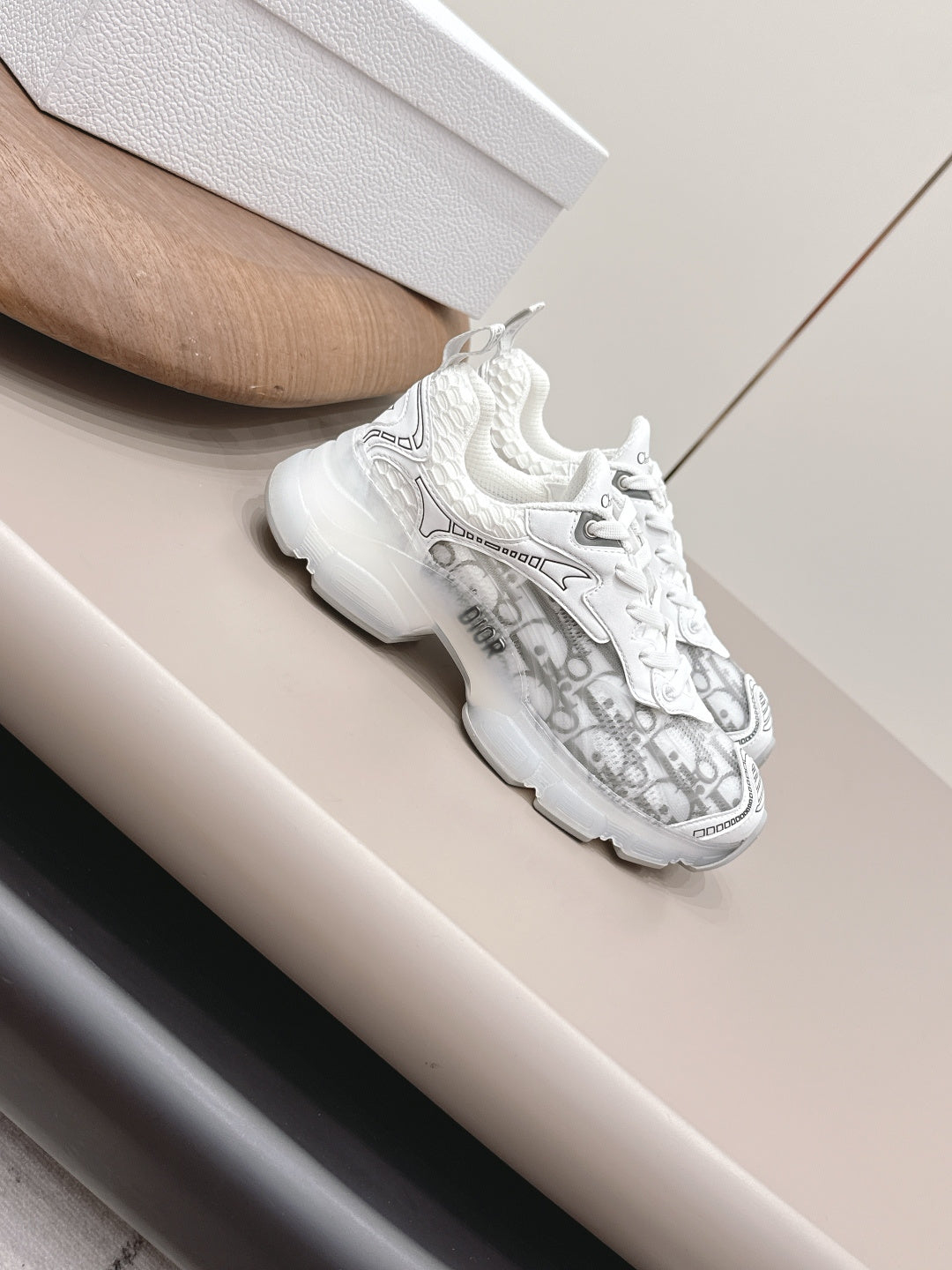 CD 26A Platform Sneakers Mesh Cowhide Suede