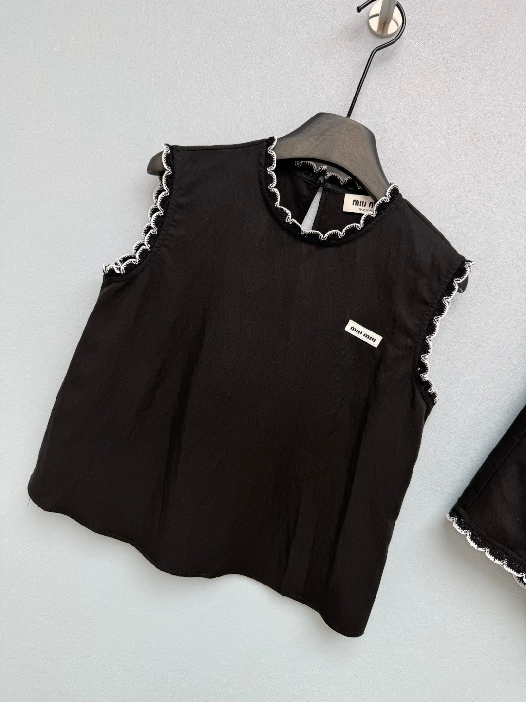 Miumiu 2026  Lace-Patch Set Black and White Cotton 269966