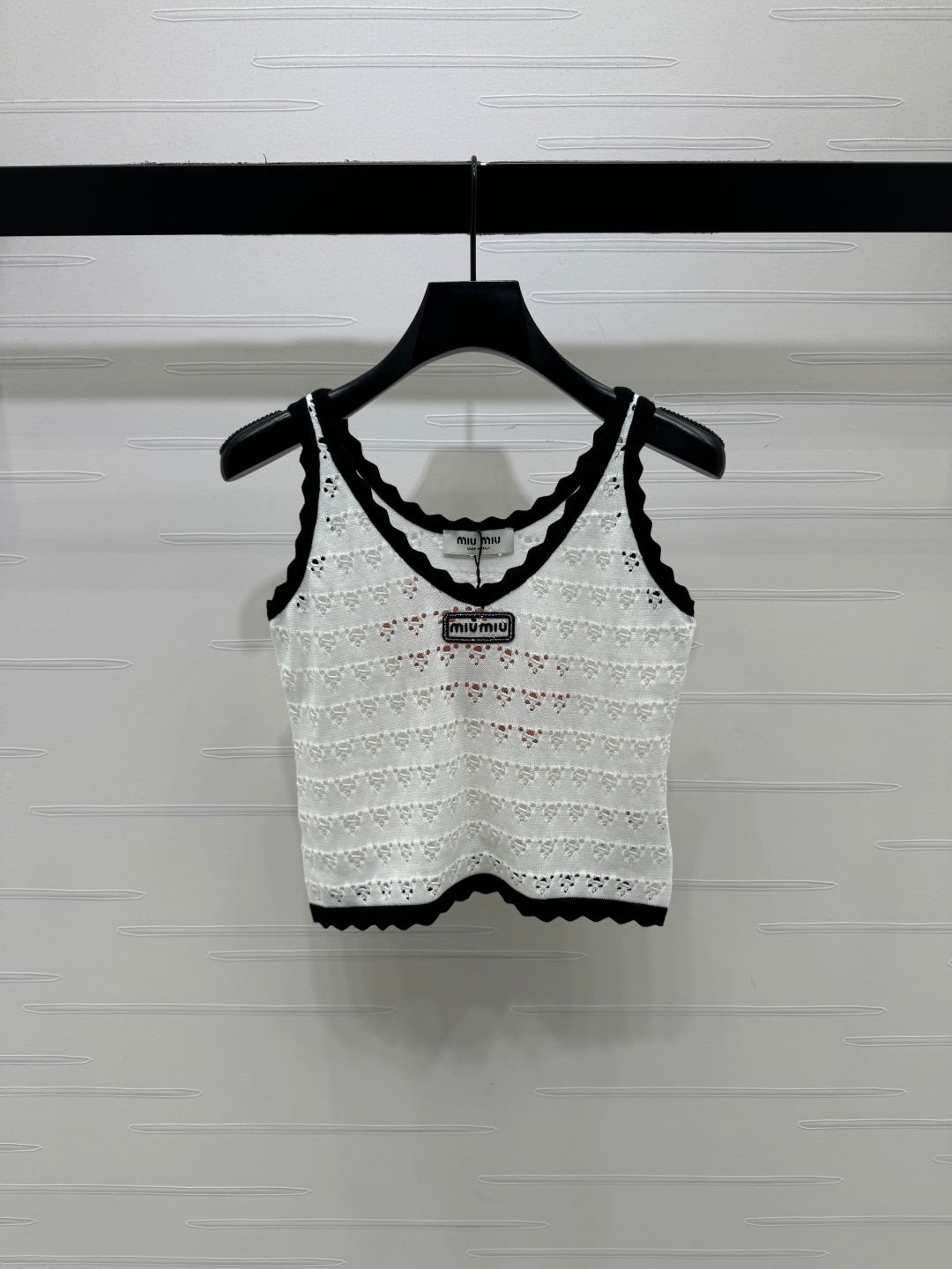 Miumiu 2026 Hollow-out Knit Camisole Wool 375025