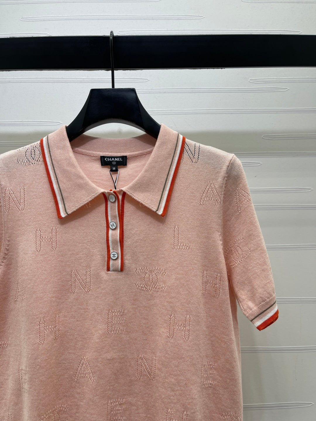 Chanel 2026 Collar Short-sleeved Shirt Cotton Cashmere 380719
