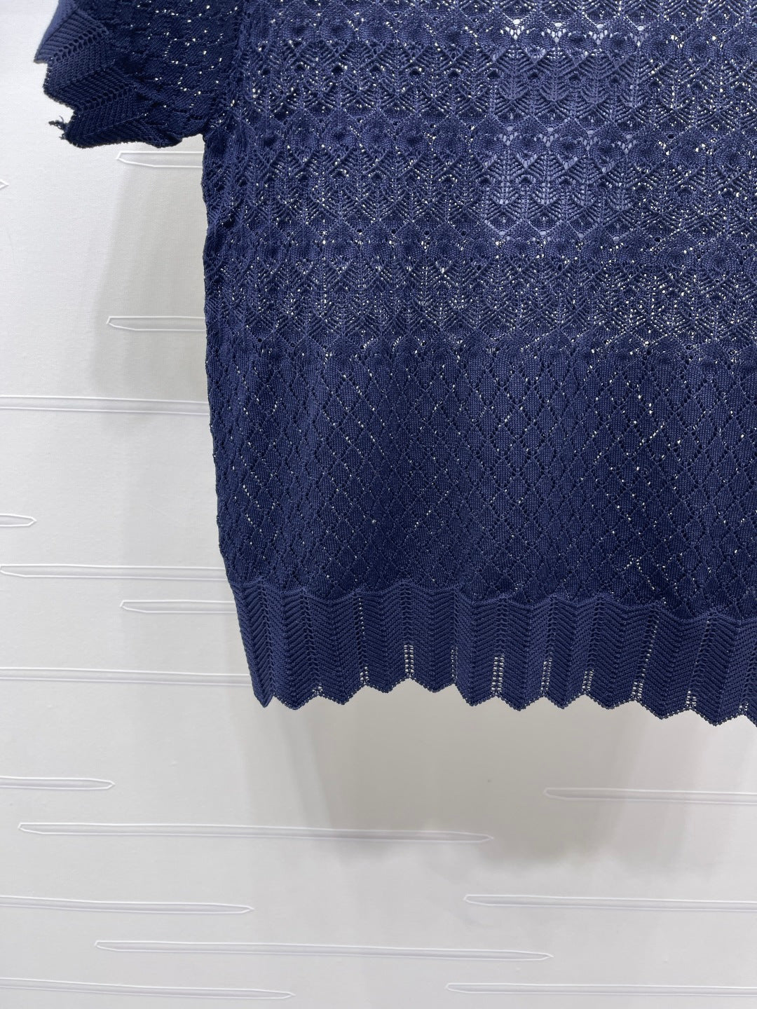 Chanel 2026 Double C Logo Knit Short-sleeved Shirt 380703