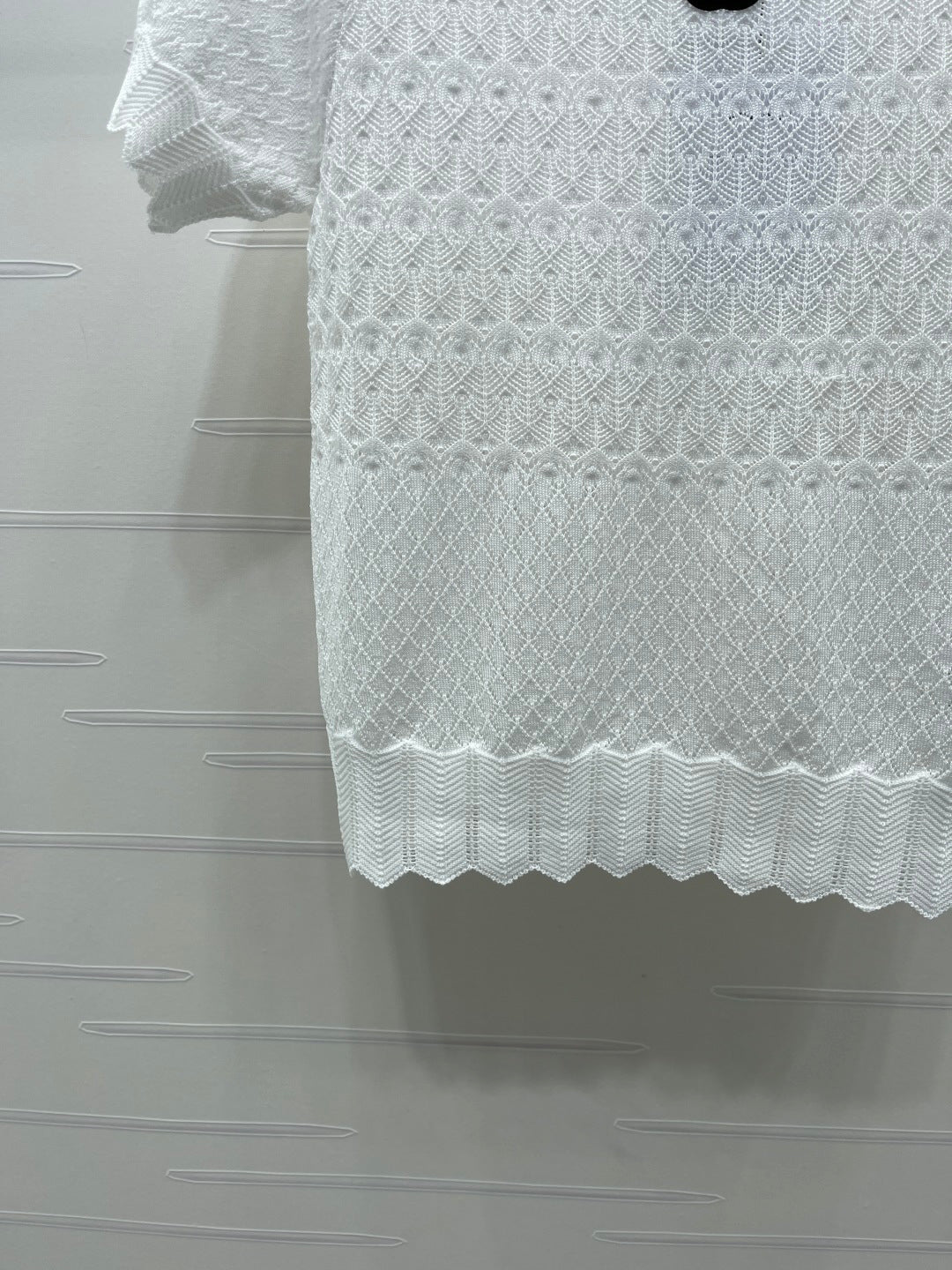 Chanel 2026 Double C Logo Knit Short-sleeved Shirt 380703