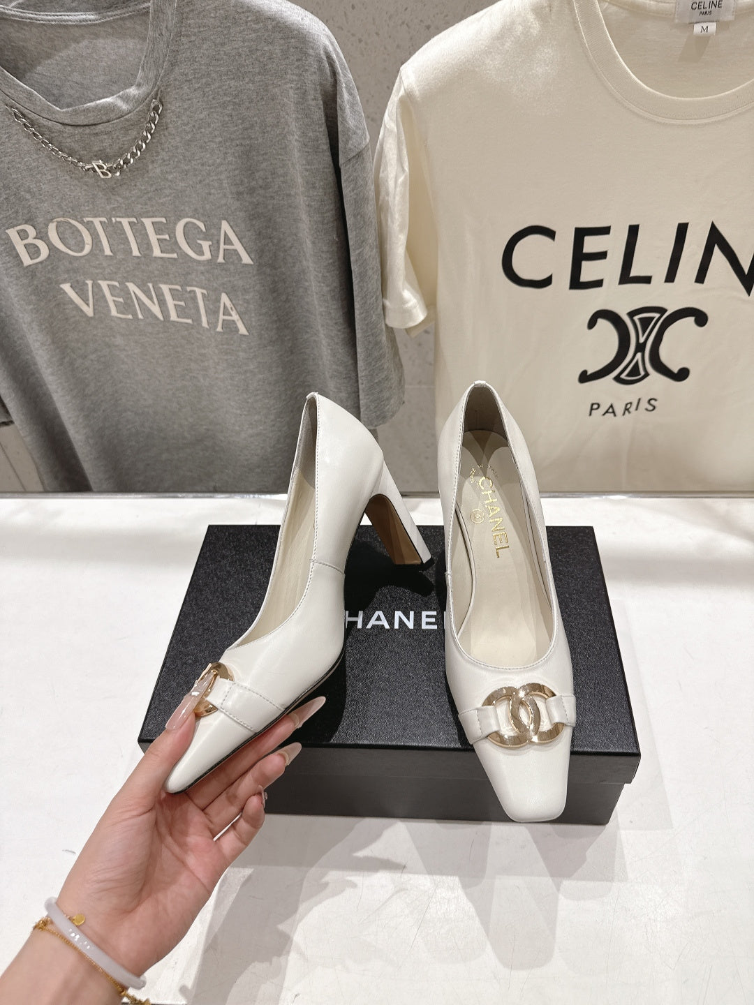 Chanel 2026 Double C Logo Pump 90mm Sheepskin 852620