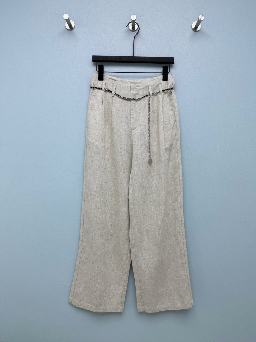 Chanel 2026 Blend Wide-Leg Trousers Linen 392376