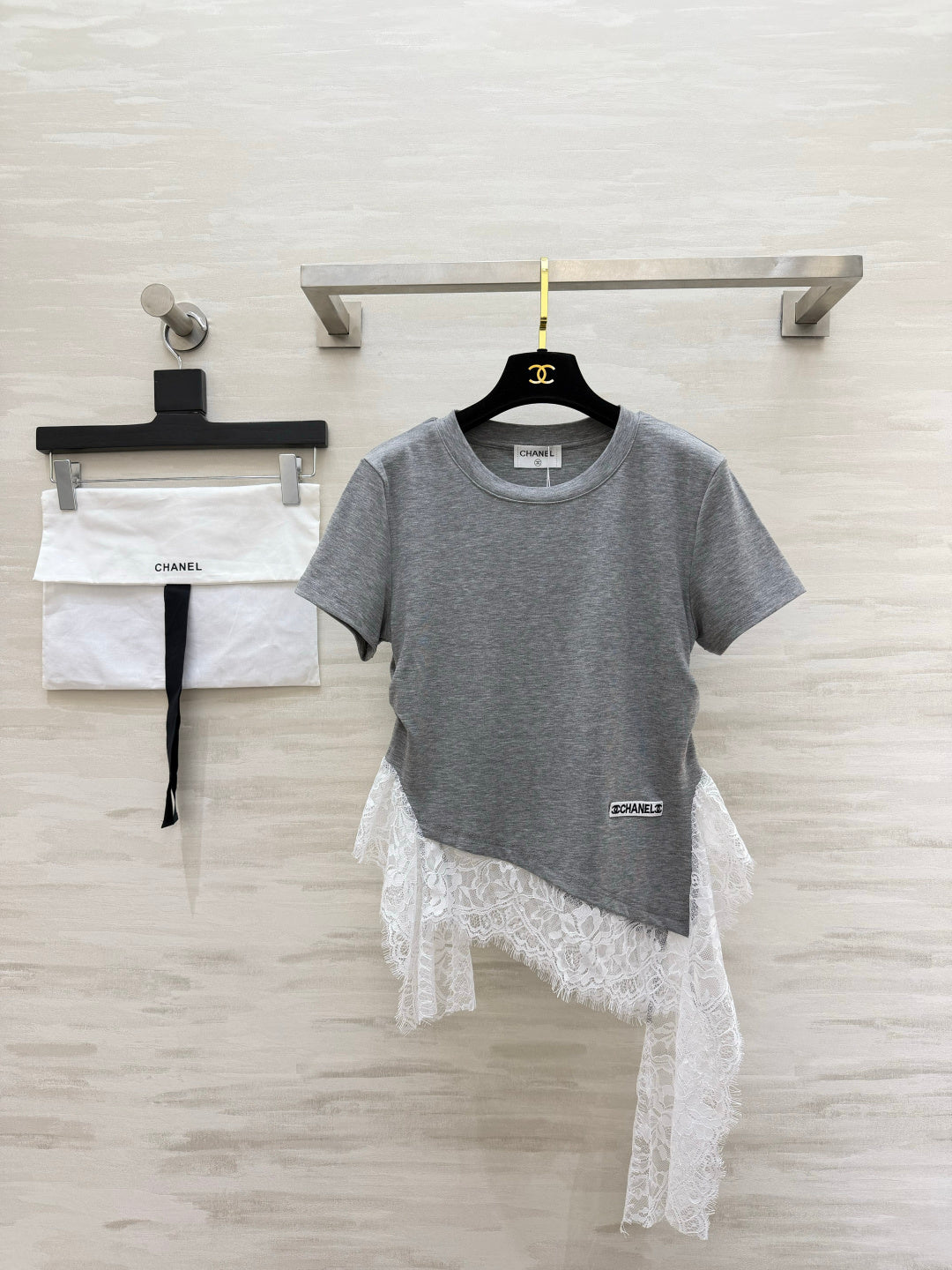 Chanel 2026 Lace Trim Shirt Cotton 398780