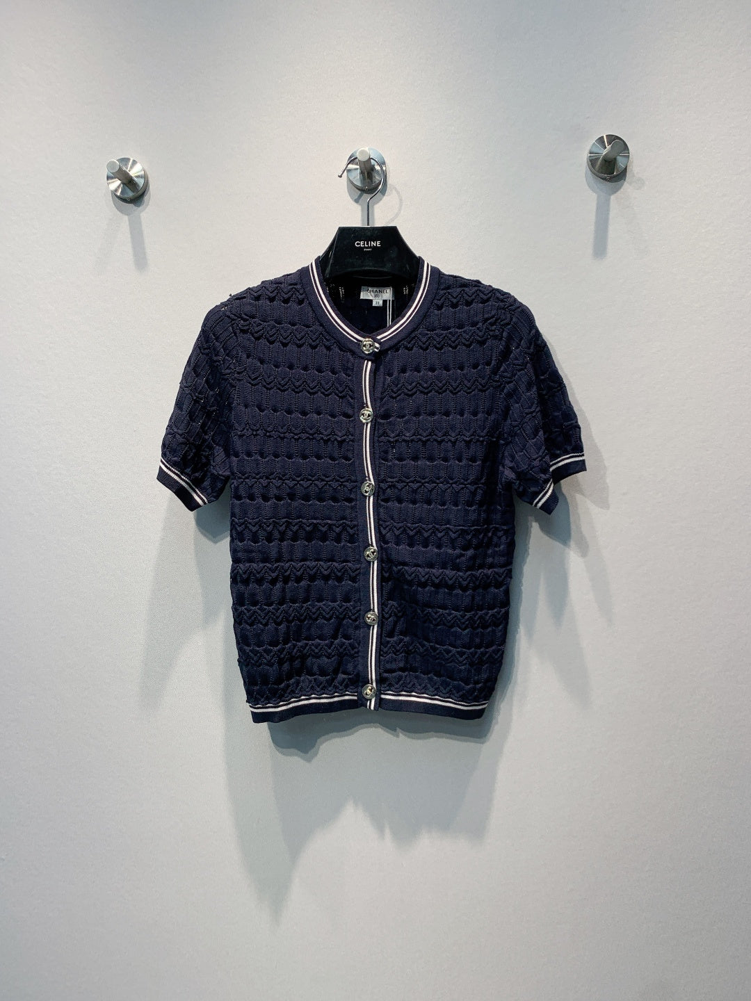 Chanel 2026 Openwork Knit Sweater Cardigan 402075
