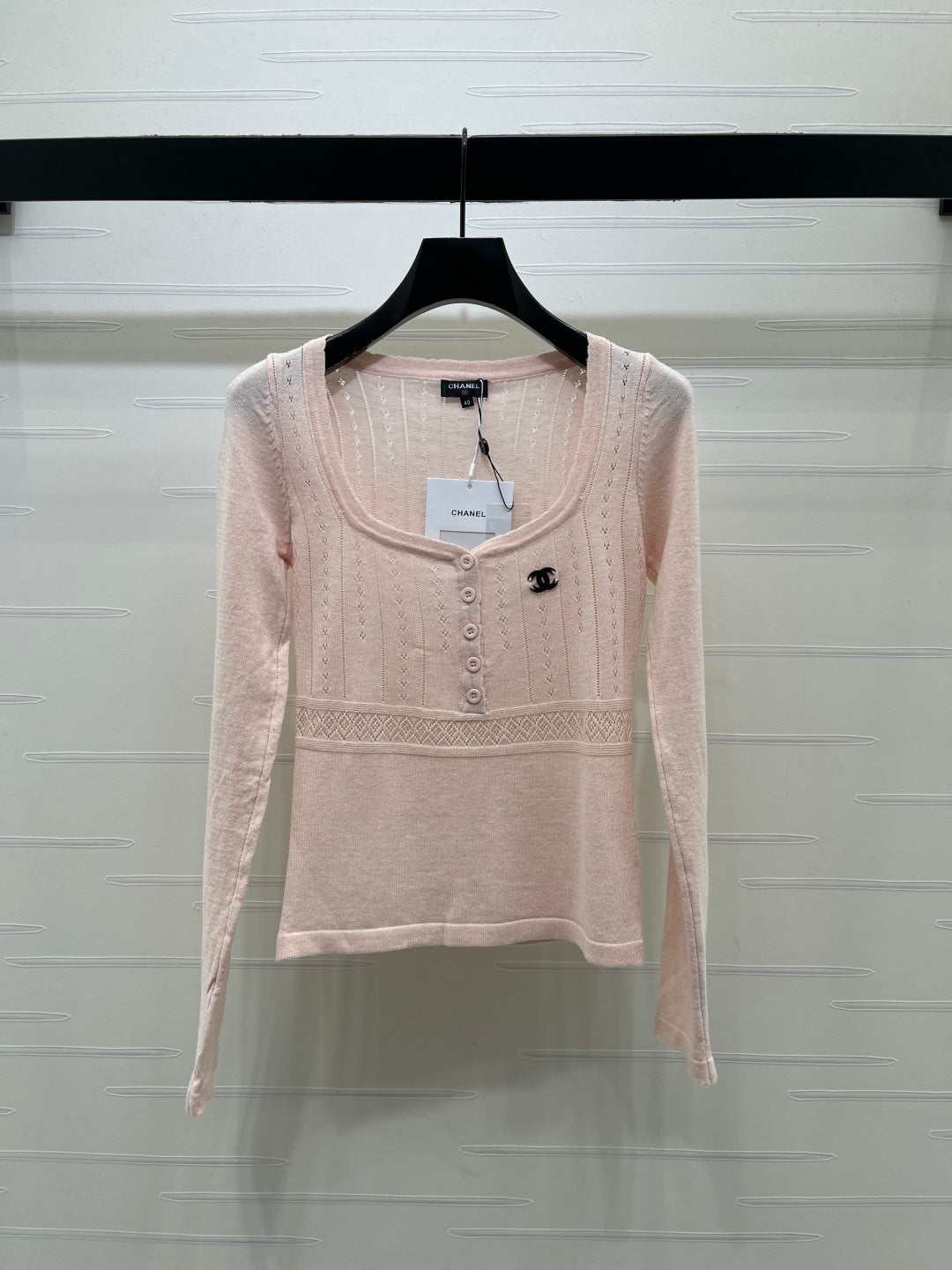 Chanel 2026 Square Knit Long-sleeved Top Wool 292169