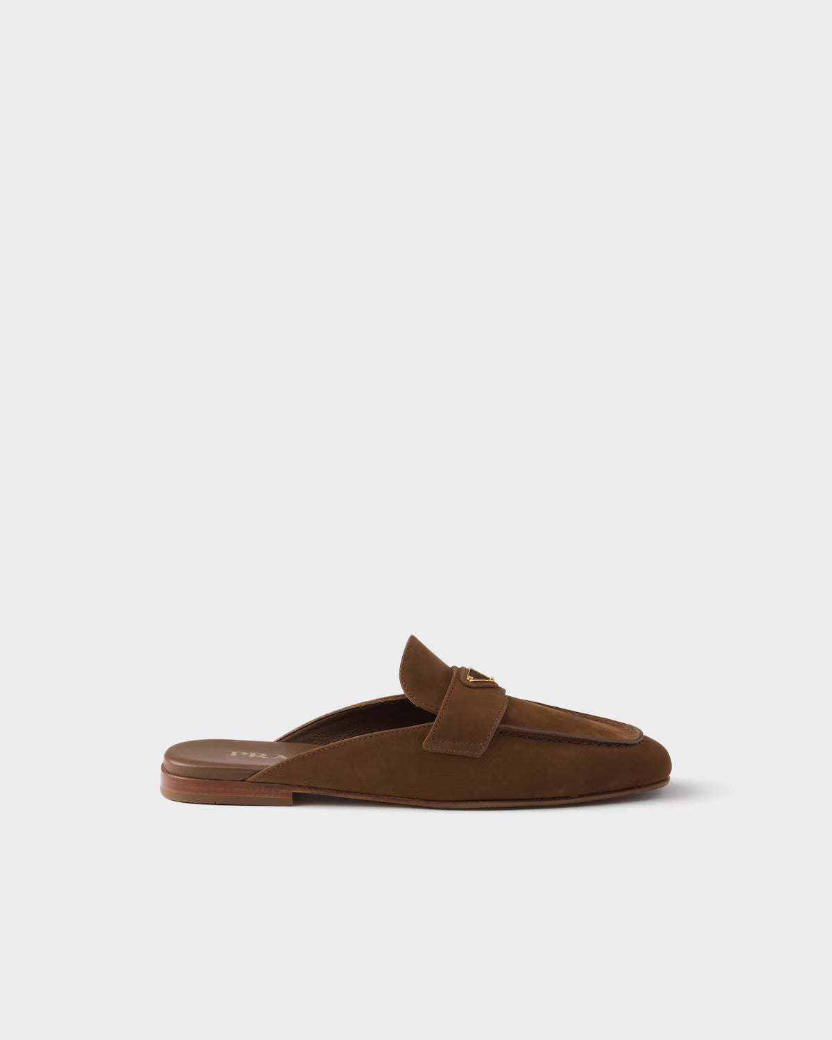 Prada 2026 Nubuck Mule Brown Suede