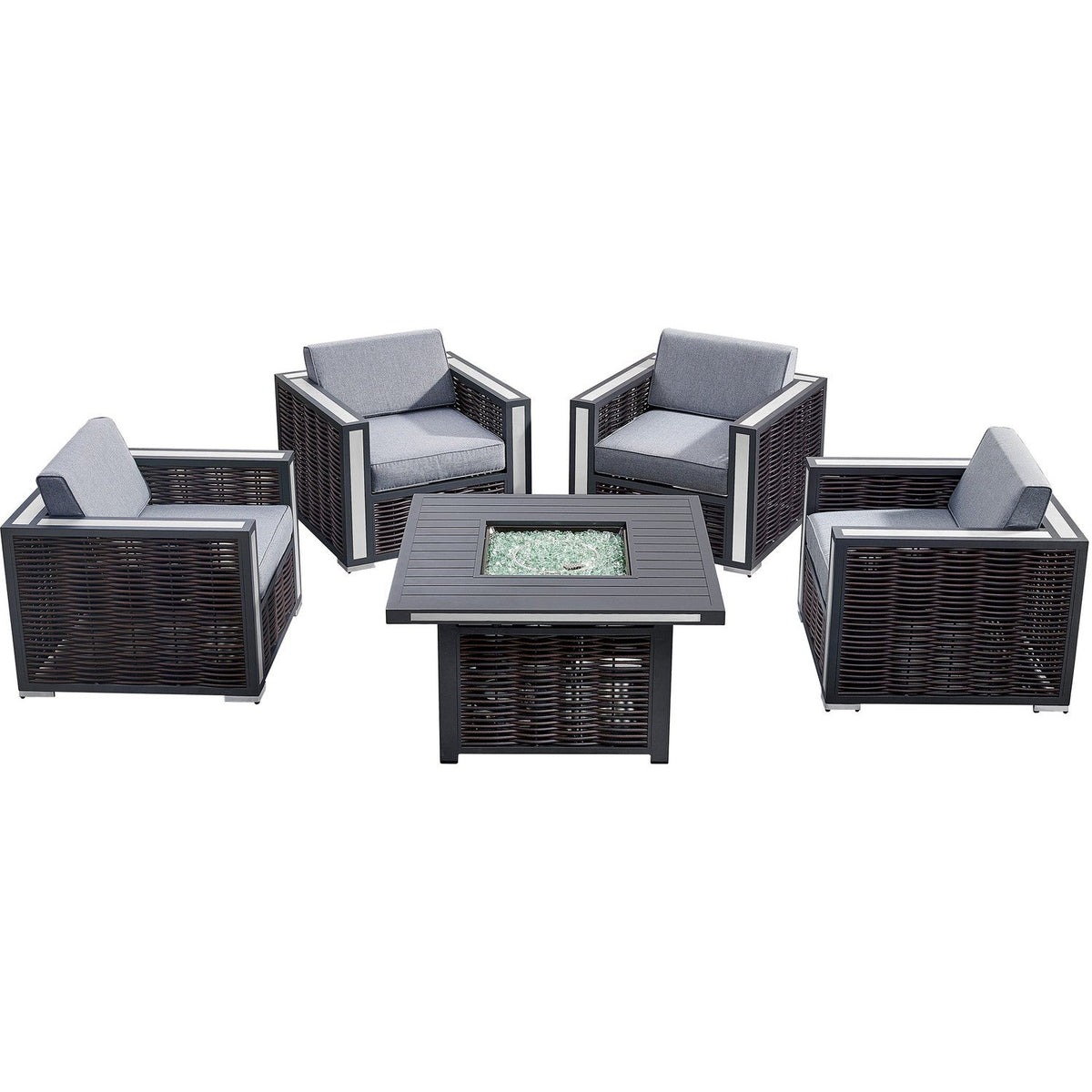 DekoLiving COP30902 Avola Outdoor Patio Set & Firepit