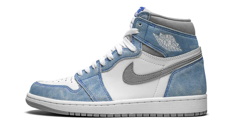 Nike Air Jordan 1 White Blue Suede Leather