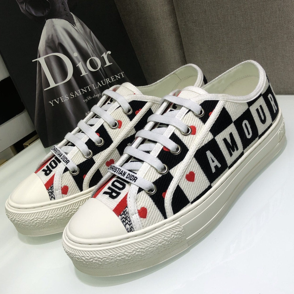 Dior 2026 Walk'n'Dior Sneakers Canvas Lace 966616