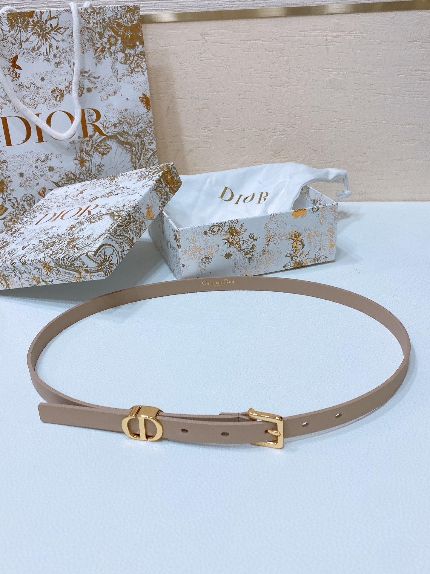 Dior Montaigne Loop Belt 15mm Calfskin 197480