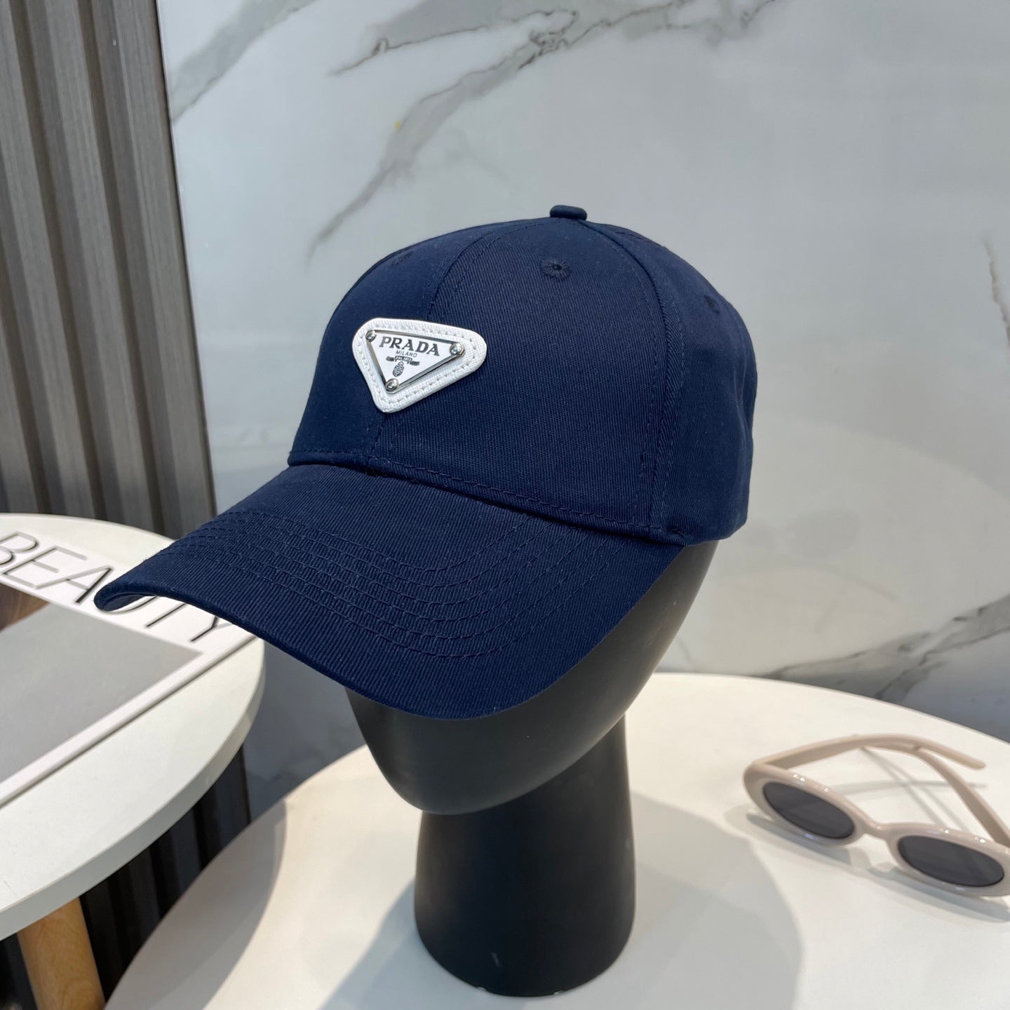 Prada Baseball Cap With White Logo 229264