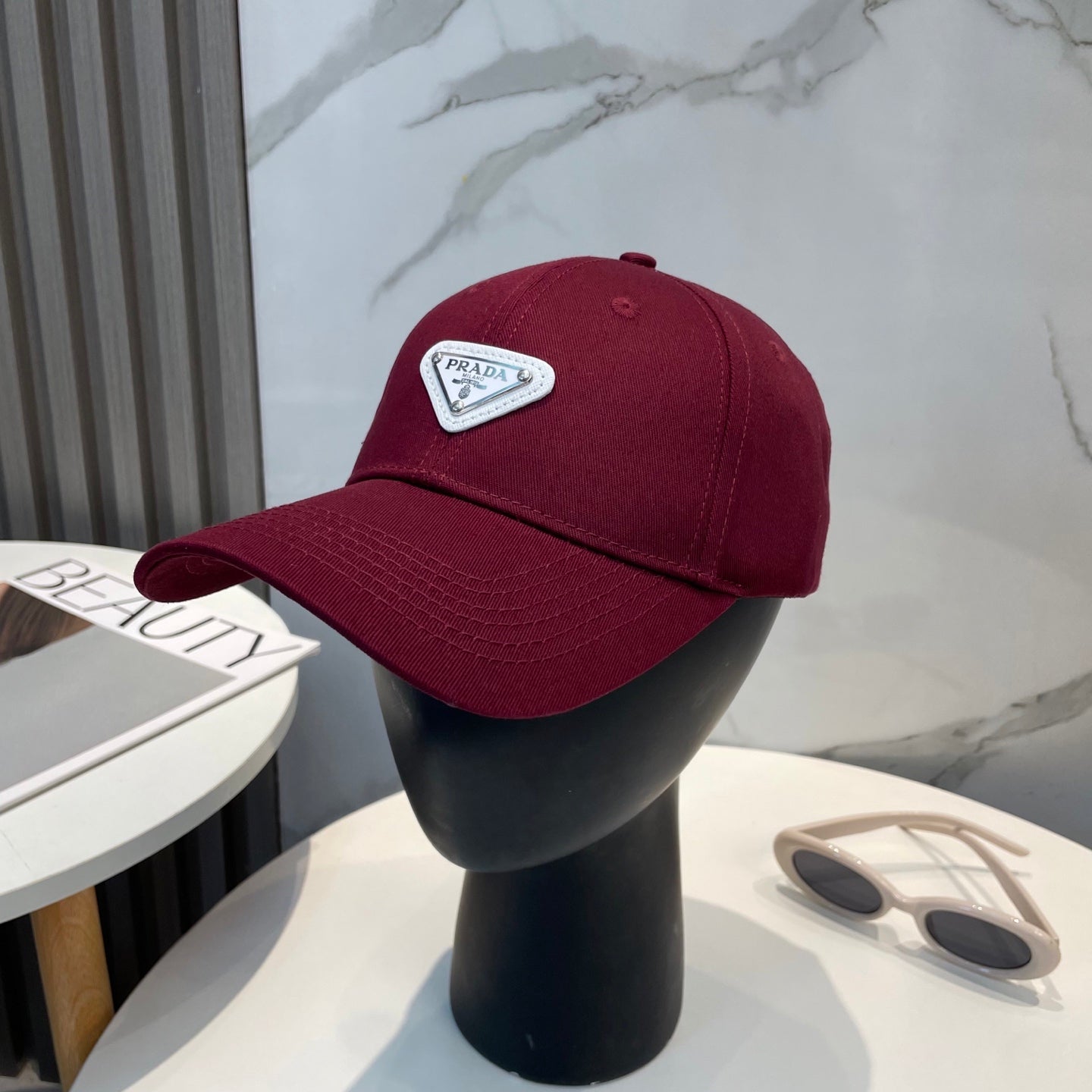 Prada Baseball Cap With White Logo 229264